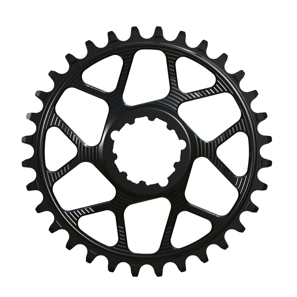 Works Components Round Chainring SRAM 3-Bolt 38T 6mm Offset Blk