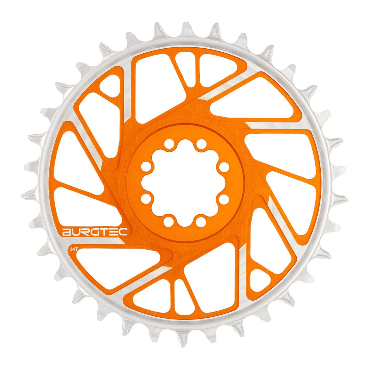 Burgtec Chainring - 34t - 3mm Offset - 8 Bolt - Orange - The Lost Co. - Burgtec - 13199 - 724901937066 -
