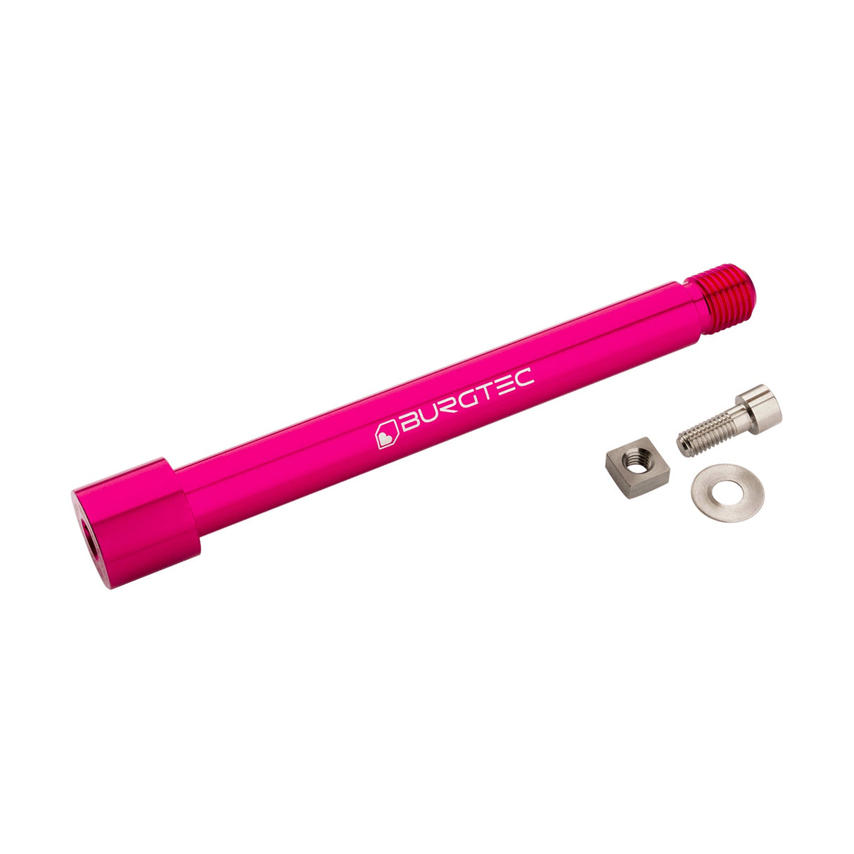 Burgtec Fox 36/38 Axle - 15x110mm - Toxic Barbie Pink - The Lost Co. - Burgtec - 9919 - 764283660596 -