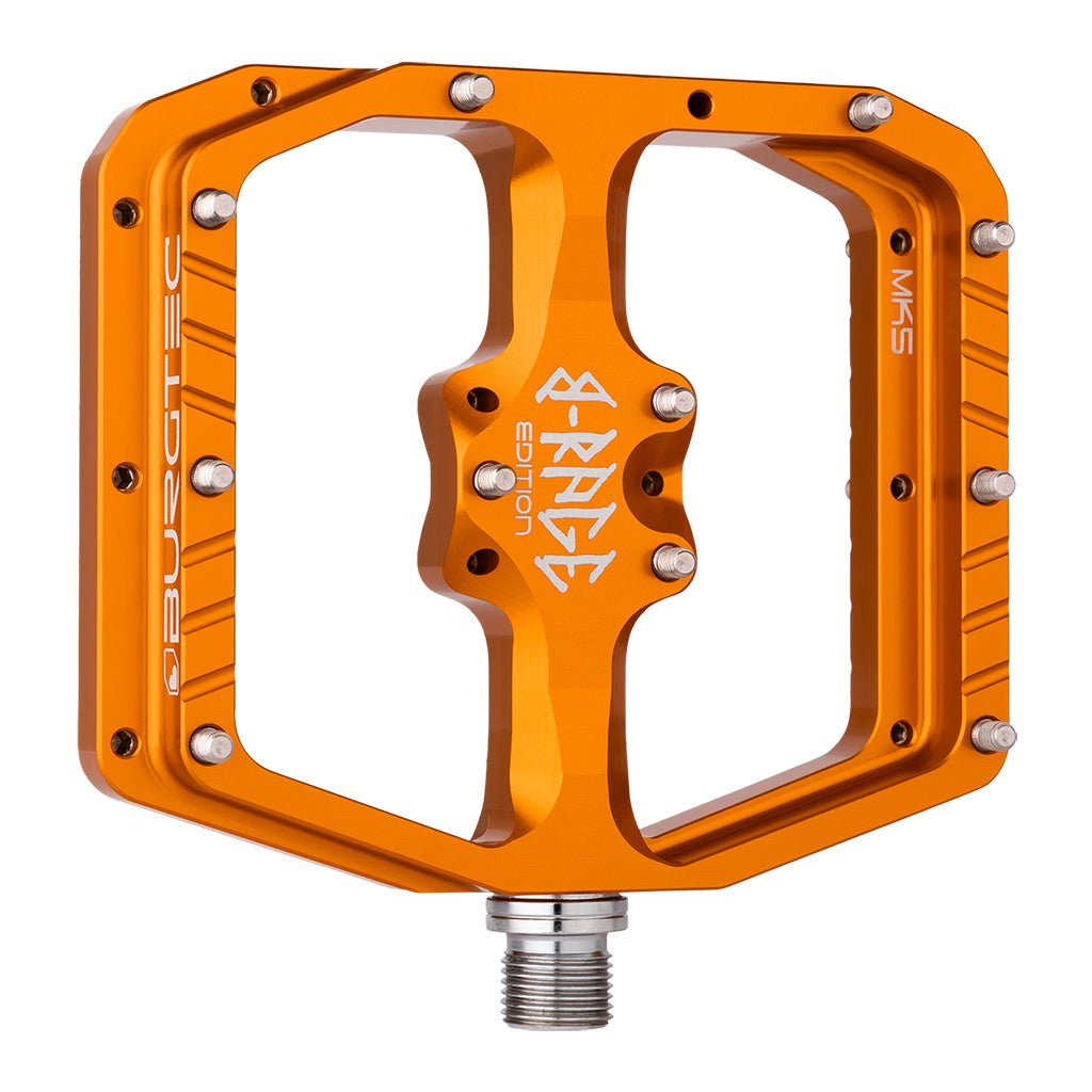 Burgtec Penthouse Flat MK5 B - Rage Edition Pedals - Orange - The Lost Co. - Burgtec - 1707 - 724901934652 -