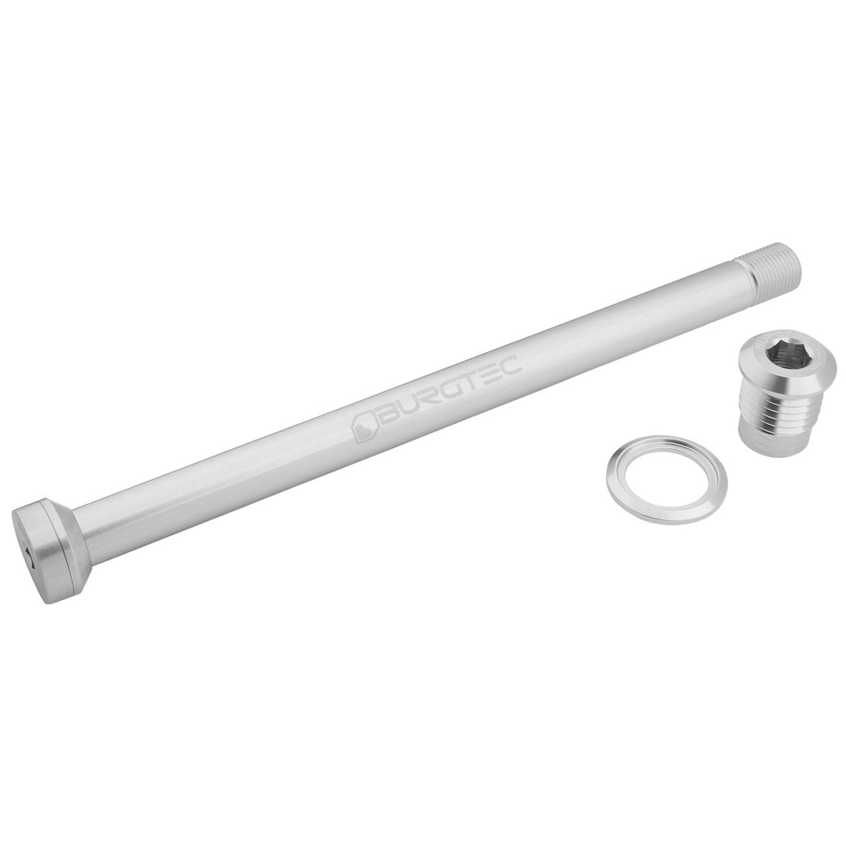 Burgtec Rear Axle - Amflow 174mm - Rhodium Silver - The Lost Co. - Burgtec - 15057 - 724901938360 -