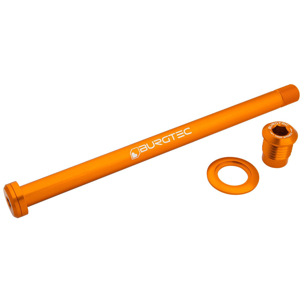 Burgtec Rear Axle - Orbea 186mm - Iron Bro Orange - The Lost Co. - Burgtec - 14456 - 724901937905 -