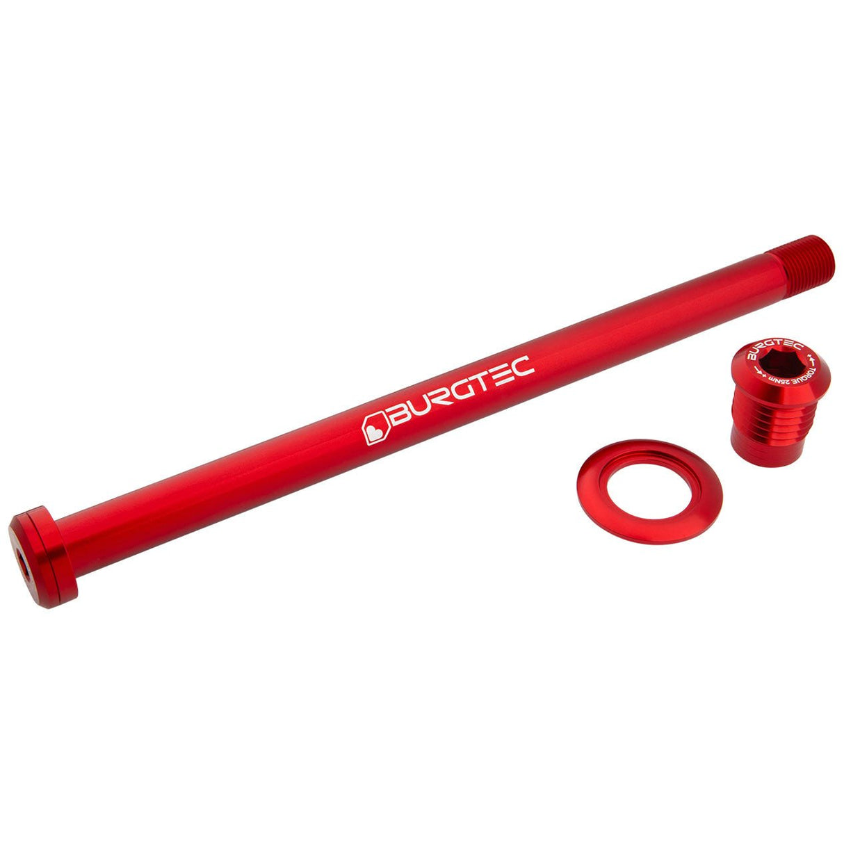 Burgtec Rear Axle - Orbea 186mm - Race Red - The Lost Co. - Burgtec - 14452 - 724901937868 -