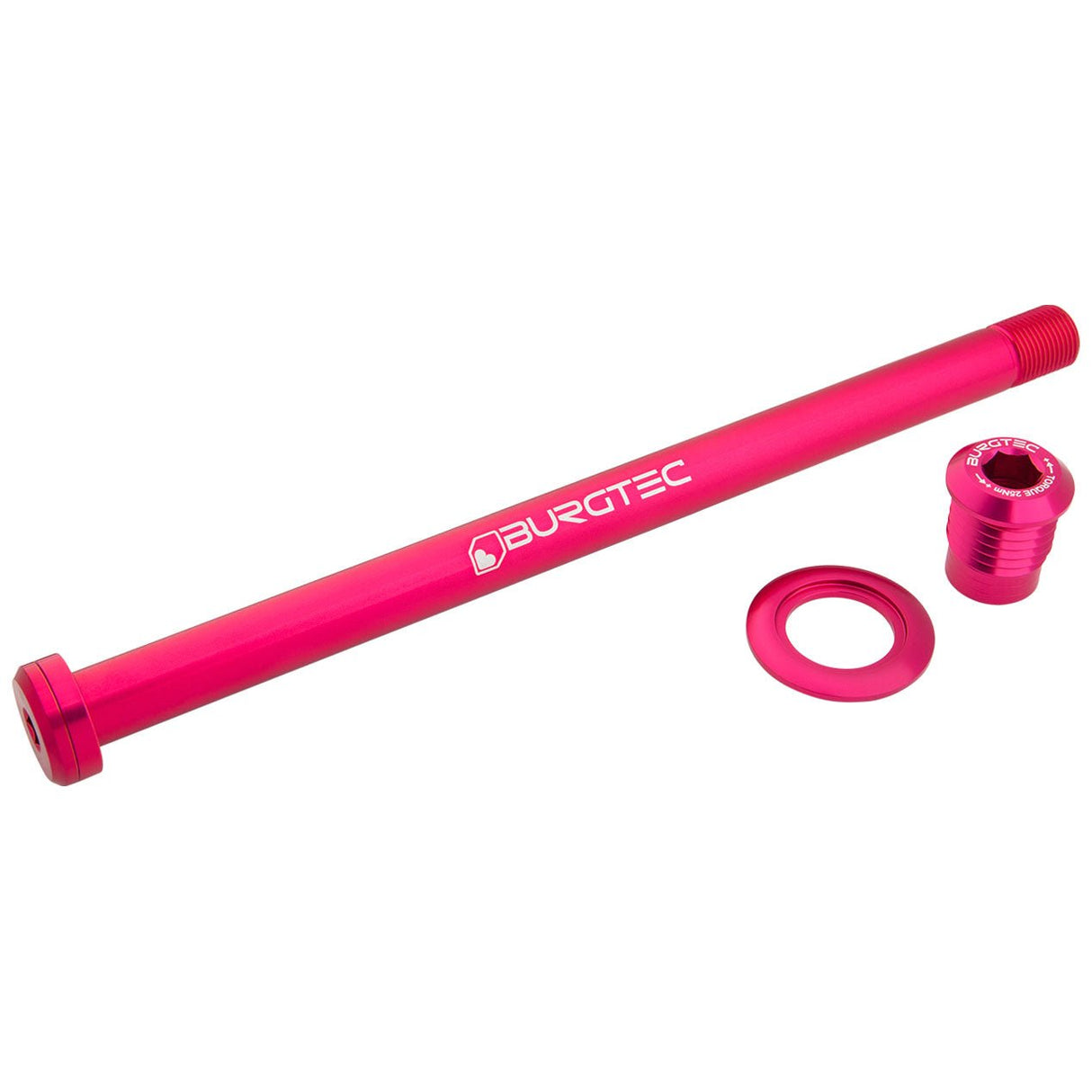 Burgtec Rear Axle - Orbea 186mm - Toxic Barbie Pink - The Lost Co. - Burgtec - 14459 - 724901937936 -