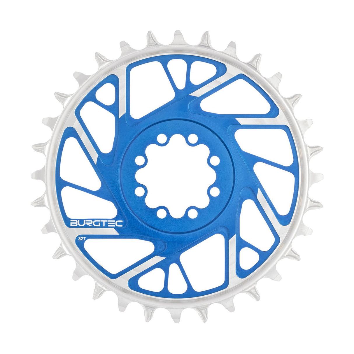 Burgtec T - Type Chainring - 32t - SRAM 8 - Bolt - Blue - The Lost Co. - Burgtec - 13183 - 724901936939 -
