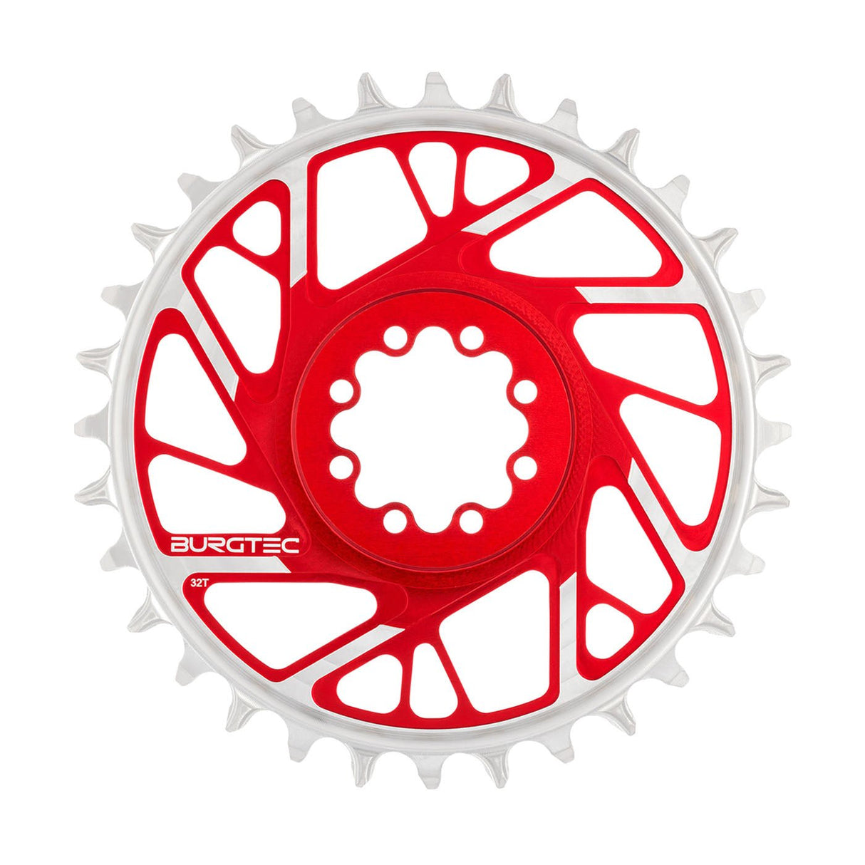Burgtec T - Type Chainring - 32t - SRAM 8 - Bolt - Red - The Lost Co. - Burgtec - 13178 - 724901936892 -