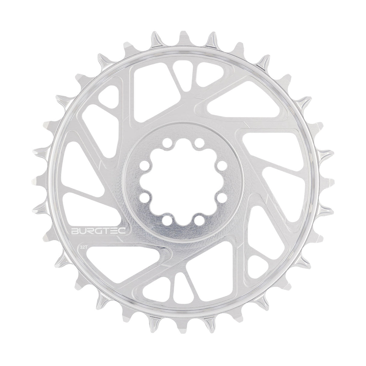 Burgtec T - Type Chainring - 32t - SRAM 8 - Bolt - Silver - The Lost Co. - Burgtec - 13203 - 724901937097 -
