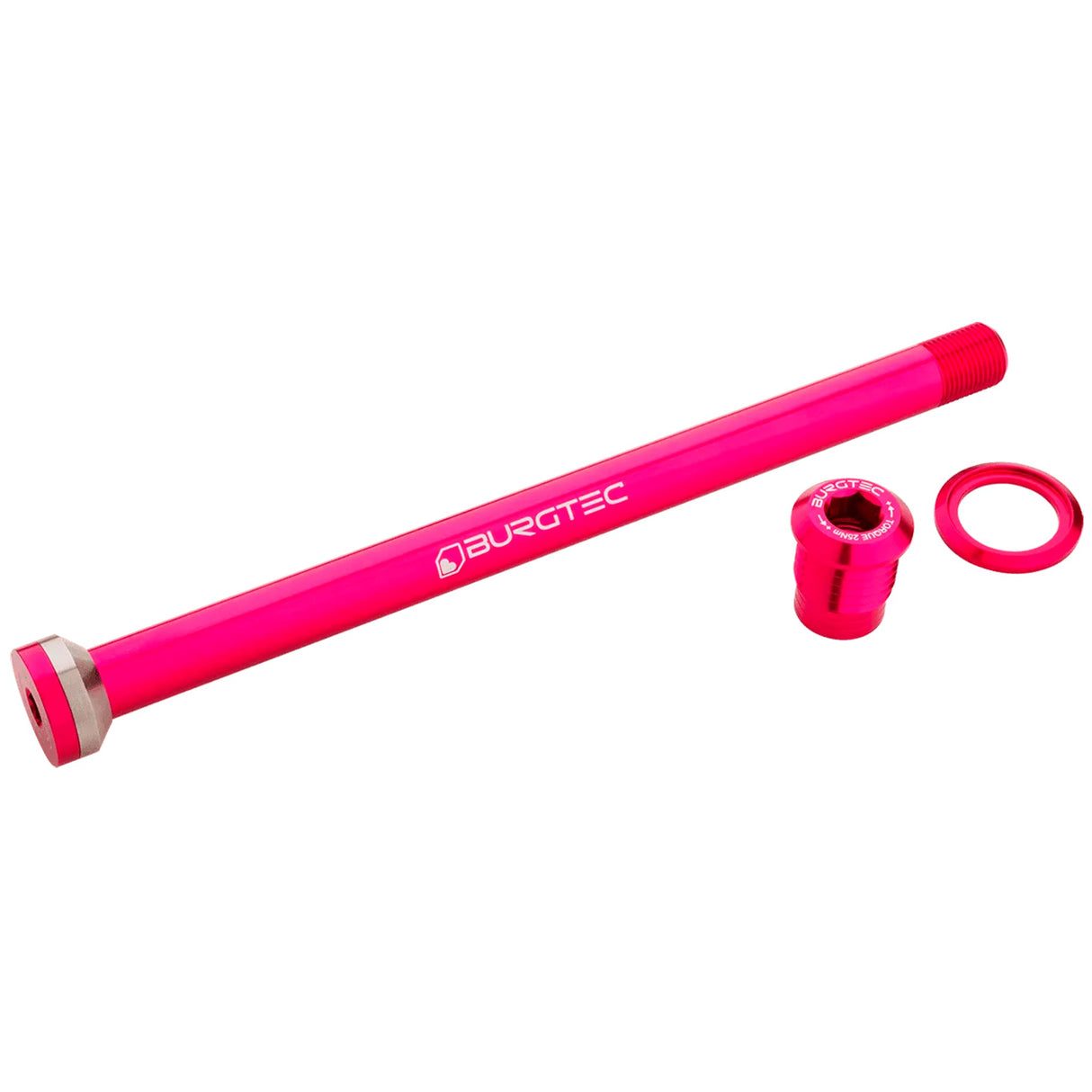 Burgtec Transition 175mm UDH Rear Axle - Toxic Barbie Pink - The Lost Co. - Burgtec - 10409 - 764283663320 -