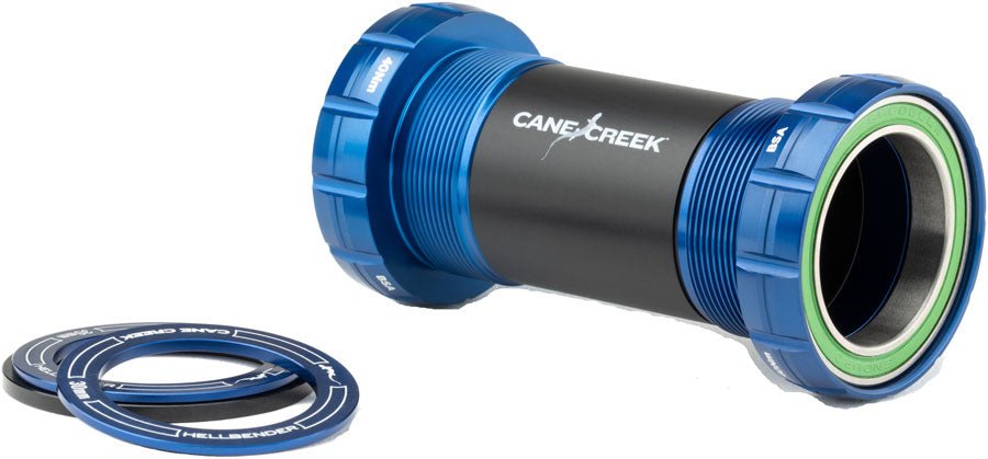 Cane Creek Hellbender 70 Bottom Bracket - 30mm Spindle - 68/73mm - Blue - The Lost Co. - Cane Creek - BAI0143B - 840226113180 -