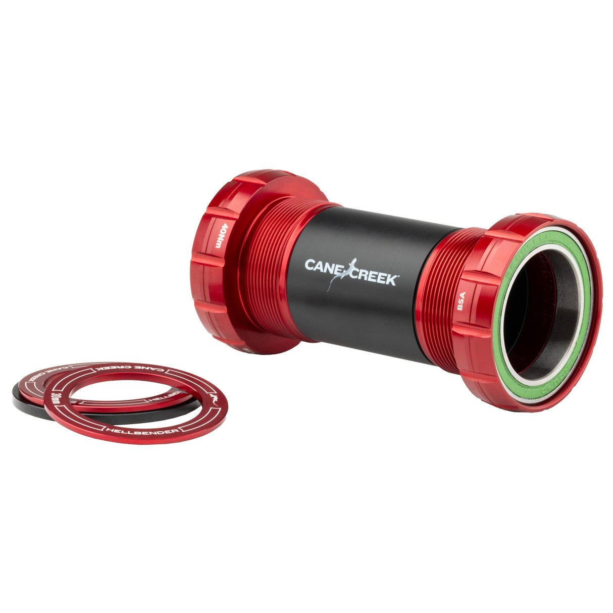 Cane Creek Hellbender 70 - BSA BB - 30mm Spindle - 68/73mm - Red - The Lost Co. - Cane Creek - BAI0143R - 840226113197 -