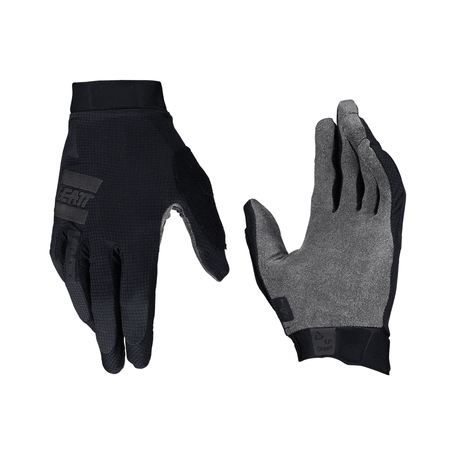 Leatt MTB Glove - 1.0 GripR Junior - Stealth Black/Grey - The Lost Co. - Leatt - 6024150510 - 6009554086502 - Small -