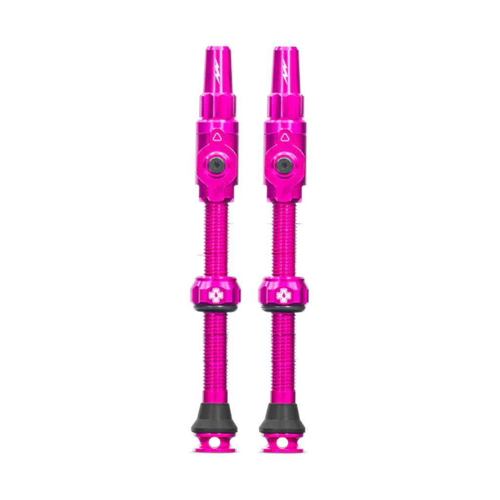 Muc - Off Big Bore Lite Tubeless Valve Stems - 65mm Length - Pair - Pink - The Lost Co. - Muc - Off - 21145 - 5037835220131 -