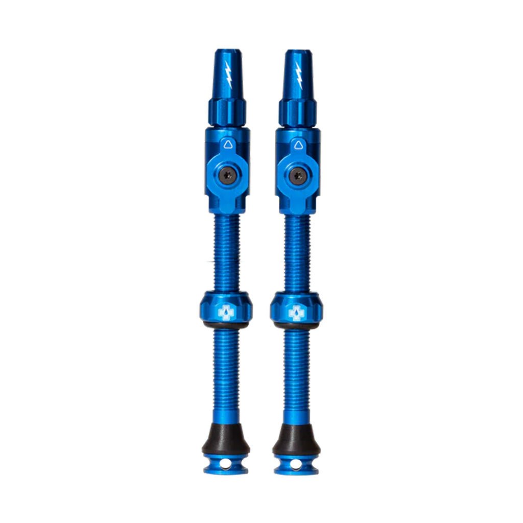 Muc - Off Big Bore Lite Tubeless Valve Stems - 75mm Length - Pair - Blue - The Lost Co. - Muc - Off - 21155 - 5037835220230 -