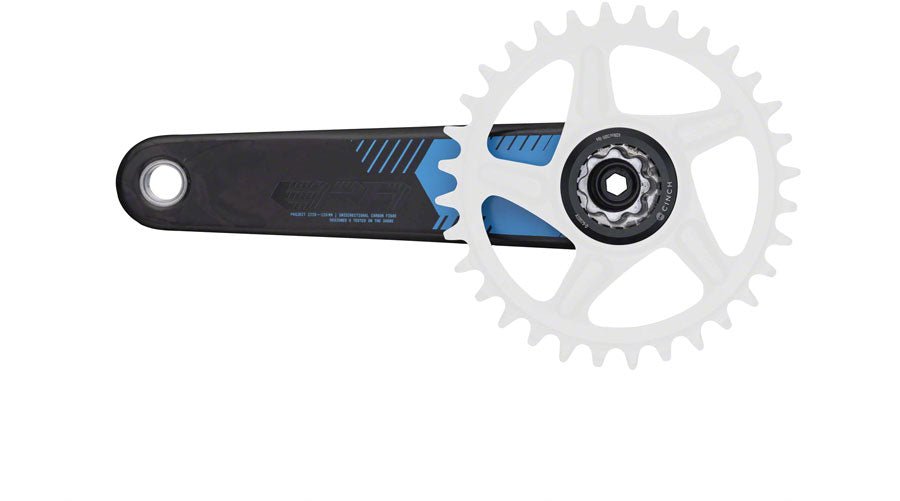RaceFace ERA Carbon Crankset - 170mm Length - CINCH Interface - 136mm Spindle - Blue - The Lost Co. - Race Face - CK23ERA136ARM170P801 - 821973462295 -