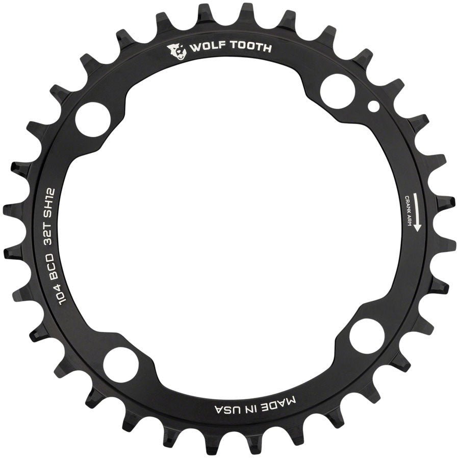 Wolf Tooth 32T 104 BCD Drop - Stop ST Chainring - The Lost Co. - Wolf Tooth - 10432-SH12 - 810006801064 -