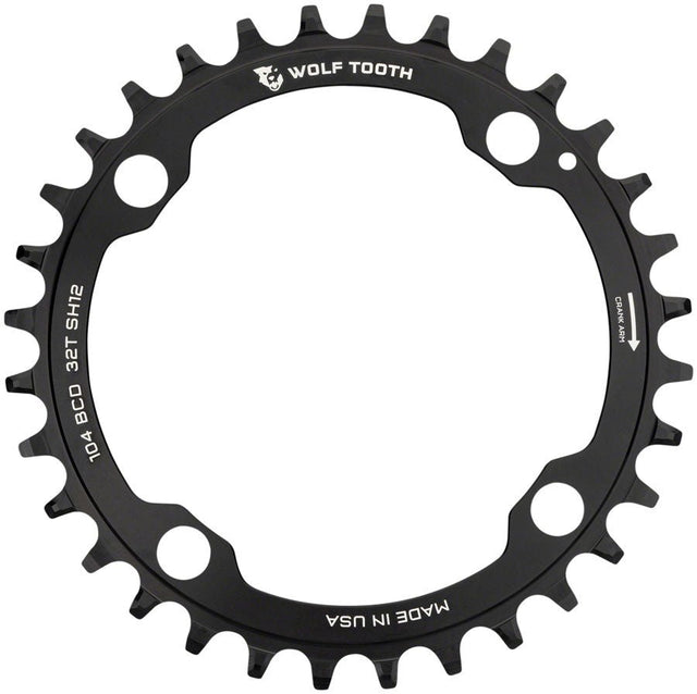 Wolf Tooth 32T 104 BCD Drop - Stop ST Chainring - The Lost Co. - Wolf Tooth - 10432-SH12 - 810006801064 -