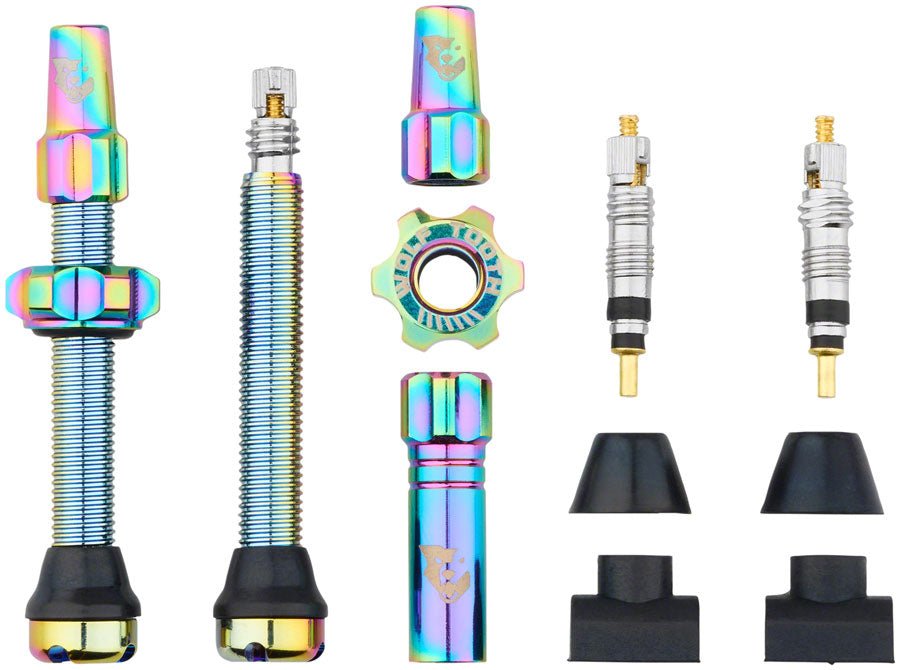 Wolf Tooth Tubeless Valve Stem Kit - 44mm Length - Rainbow - The Lost Co. - Wolf Tooth Components - TLV - KIT44 - RBW - 812719028530 -