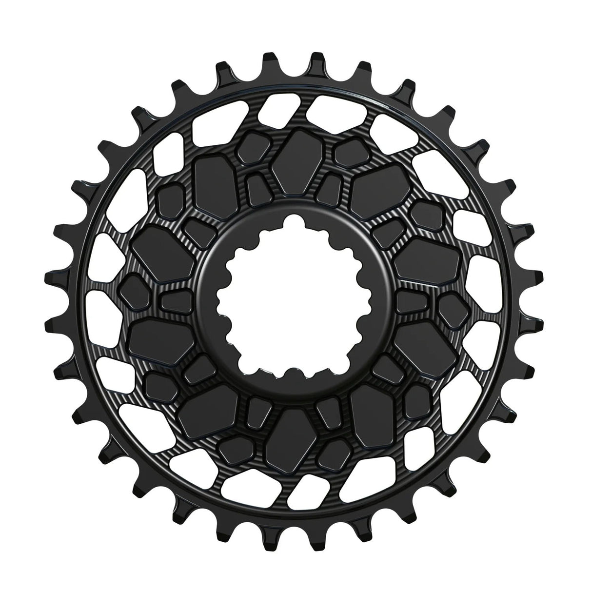 Works Components GEO Chainring - 30T - SRAM 3 - Bolt - The Lost Co. - Works Components - WCGEOSGXP-R-30-BLK - 5061010650703 -