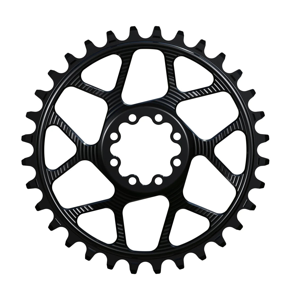 Works Components Round Chainring - 40t - SRAM 8 - Bolt - 6mm Offset - Black - The Lost Co. - Works Components - WC8BOLT-R-40-BLACK - 5061010652929 -