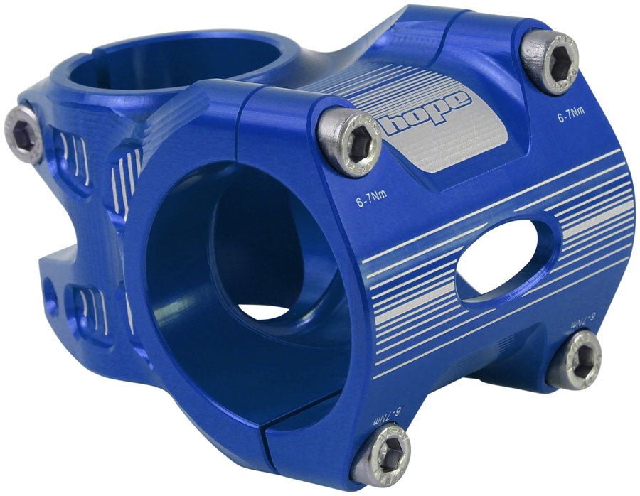 Hope AM/Freeride Stem - 35mm 35 Clamp +/-0 1 1/8" Aluminum Blue - The Lost Co. - Hope - SM8185 - 5056033433839 - -