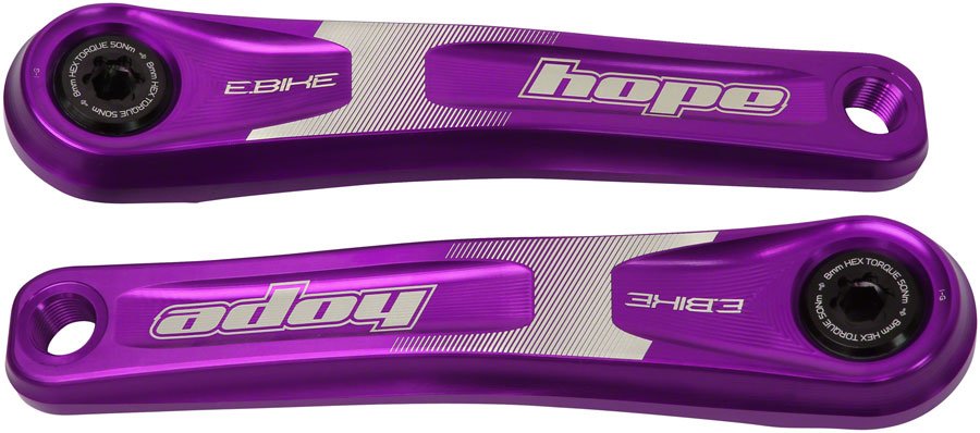 Hope Ebike Crank Arm Set - 155mm ISIS Standard Offset Purple - The Lost Co. - Hope - CK2355 - 5056033481021 - -