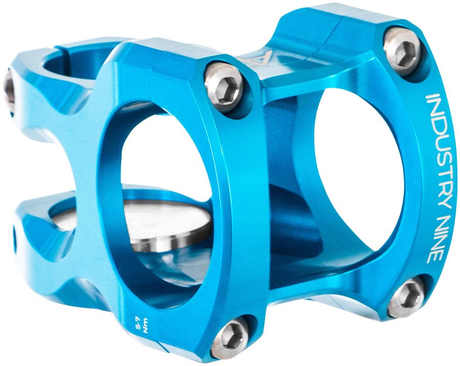 Industry Nine A35 Stem - 50mm 35mm Clamp +/-6 1 1/8" Aluminum Turquoise - The Lost Co. - Industry Nine - SM6065 - 810098985574 - -