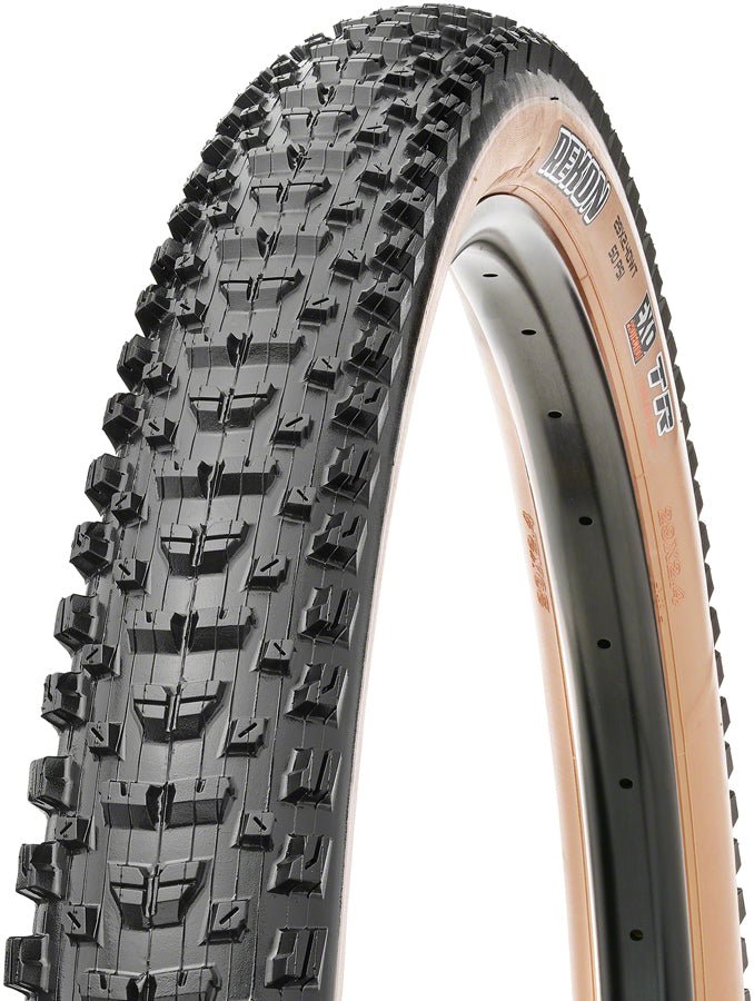 Maxxis Rekon Tire - 29 x 2.6 Tubeless Folding BLK/Dark Tan Dual EXO - The Lost Co. - Maxxis - J592649 - 4717784038452 - -