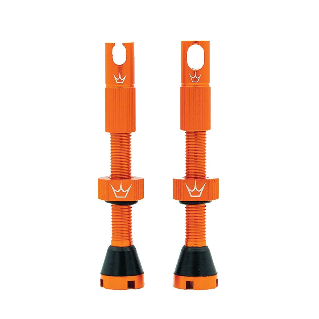 Peatys Alloy Presta Valve Stem Pair - 60mm - Mango - The Lost Co. - Peaty's - B-YE2604 - 5060541582507 - -