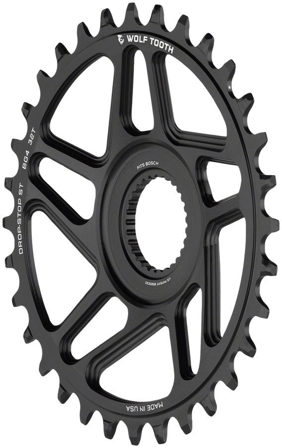 Wolf Tooth Bosch Gen 4 Direct Mount Chainring - Drop-Stop ST - 34T - Black - The Lost Co. - Wolf Tooth - CR3627 - 810006808551 - -
