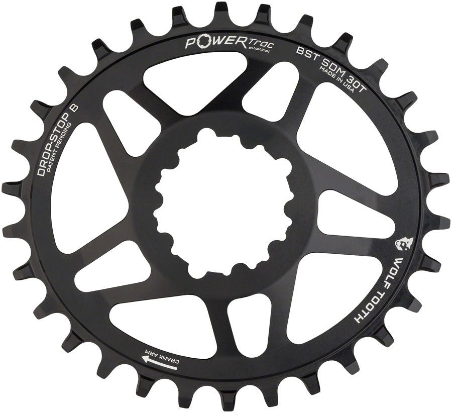 Wolf Tooth Elliptical Chainring - Drop-Stop B - SRAM 3-Bolt Direct Mount - 3mm Offset - 30t - The Lost Co. - Wolf Tooth - B-WQ1091 - 810006808117 - -