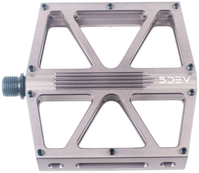 5DEV Flatline Pedals - Platform Aluminum 9/16" Gray