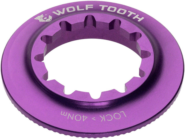 Wolf Tooth Centerlock Rotor Lockring - Internal Splined Ultraviolet Purple