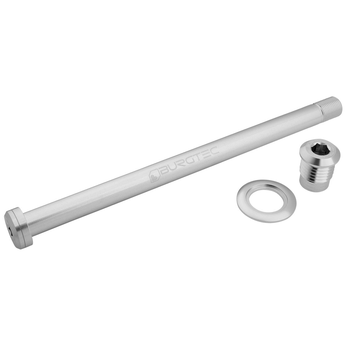 Burgtec Rear Axle - Orbea 184mm - Rhodium Silver - The Lost Co. - Burgtec - 14357 - 724901937820 - 