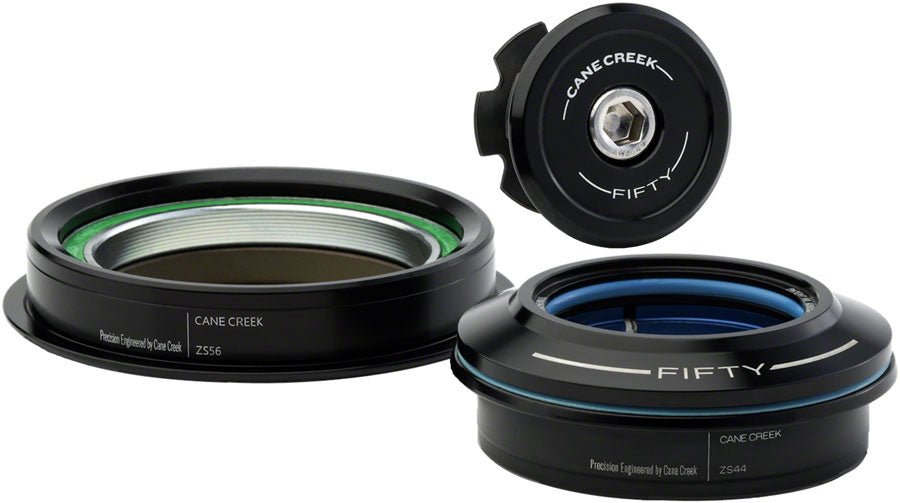 Cane Creek 50 Headset - ZS44/28.6/H8 Upper | ZS56/40 Lower Tapered Black - The Lost Co. - Cane Creek - BAA2361K - 840226017914 - 