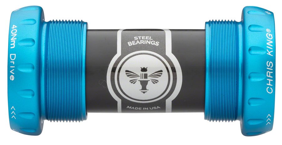 Chris King ThreadFit 24 Bottom Bracket Fit Kit 4 - English For Shimano Hollowtech II Matte - Turquoise - The Lost Co. - Chris King - FQ0810-4 - 841529102765 - 