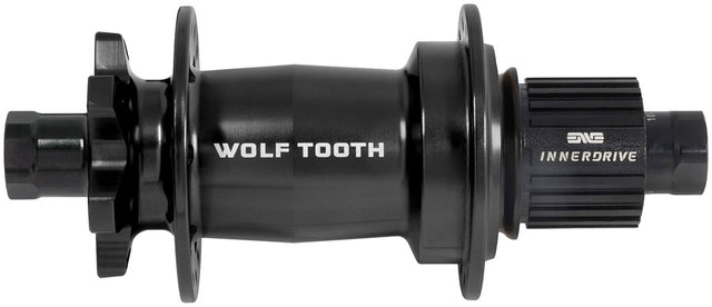 Wolf Tooth Mountain Rear Hub - 12 x 148mm 6-Bolt Microspline Innerdrive Ratchet 60 BLK J-Bend 28H