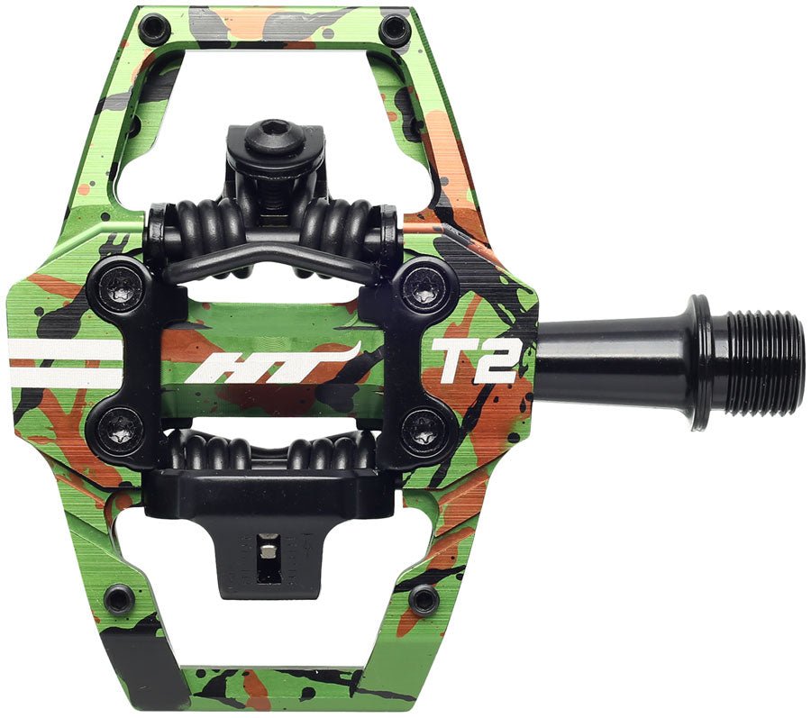 HT Components T2 Pedals - Green Camo - The Lost Co. - HT Components - 102001T2XXXXBS02G1X1 - 4711126206783 - 