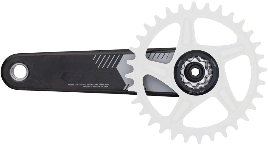RaceFace ERA Carbon Crankset - 175mm Length - CINCH Interface - 136mm Spindle - Black - The Lost Co. - Race Face - CK23ERA136ARM175BLK - 821973437248 - 