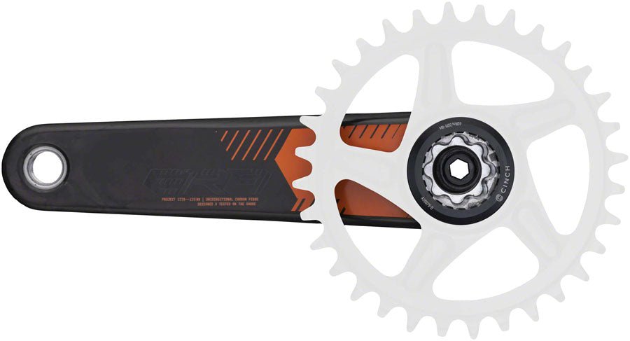 RaceFace ERA Carbon Crankset - 175mm Length - CINCH Interface - 136mm Spindle - Orange - The Lost Co. - Race Face - CK23ERA136ARM175P021 - 821973462318 - 
