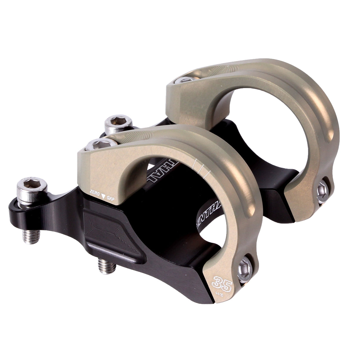 Renthal Integra II Stem (35.0) 50mm Black/Gold - The Lost Co. - Renthal - STM116-BKAG - 765442153799 - 