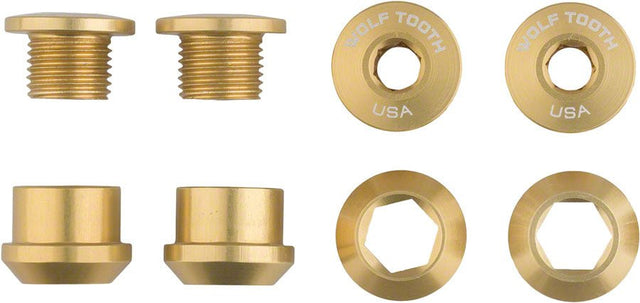 Wolf Tooth 1x Chainring Bolt Set - Gold - The Lost Co. - Wolf Tooth - 4CBCN06GLD - 812719022095 - 