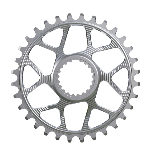 Works Components Round Chainring - 32t - Shimano DM - 3mm Offset - Silver - The Lost Co. - Works Components - WCSHM-R-32-SILVER - 5060894516228 - 