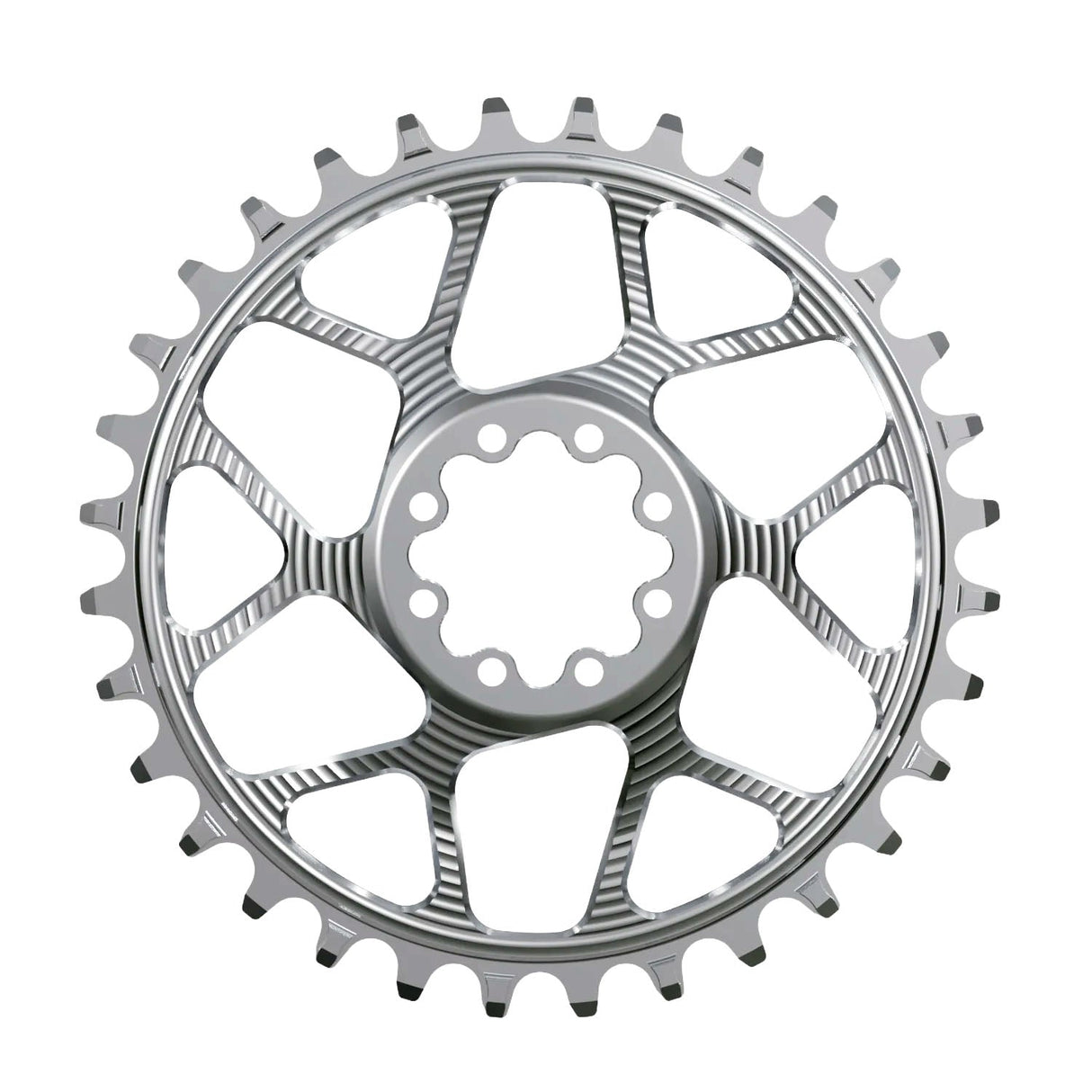 Works Components Round Chainring - 32t - SRAM 8 - Bolt - 3mm Offset - Silver - The Lost Co. - Works Components - WC8BOLT-R-32-SILVER - 5061010652233 - 