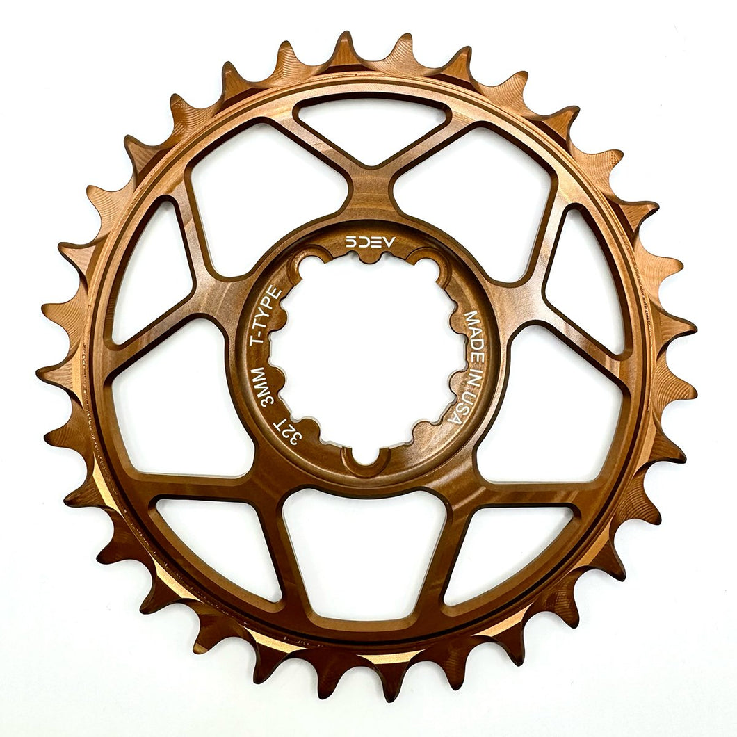 5DEV Chainring - T-Type SRAM 3-Bolt Chainring - 3mm Offset - 30T - Kash - The Lost Co. - 5Dev - B-FD2383 - 850058721033 - -