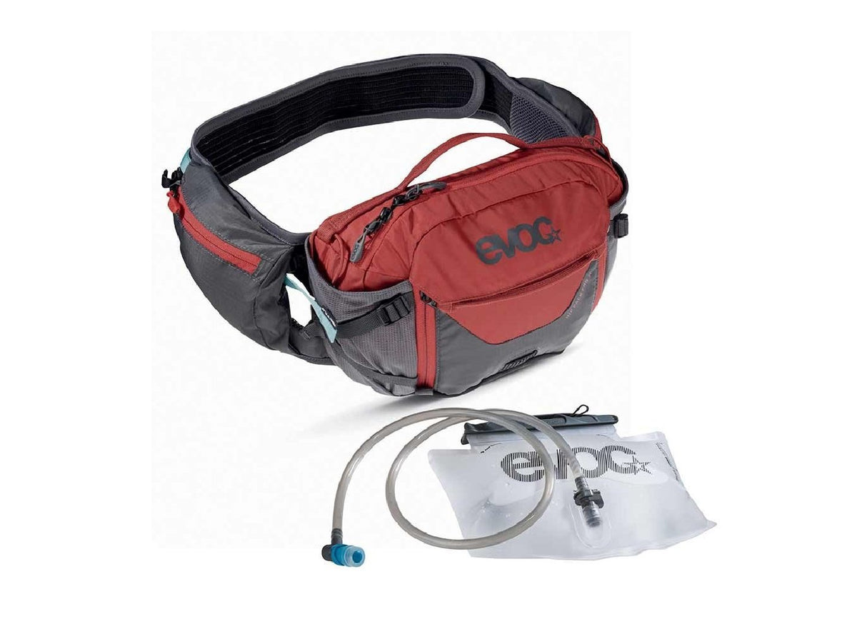 EVOC Hip Pack Pro 3L w/ Bladder - The Lost Co. - EVOC - 102504126 - 4250450721505 - Carbon Grey/Chili Red -