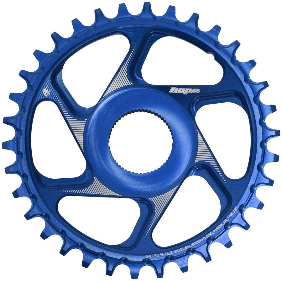 Hope Shimano eBike Chainring - 34t Blue - The Lost Co. - Hope - CR4393 - 5056033499613 - -