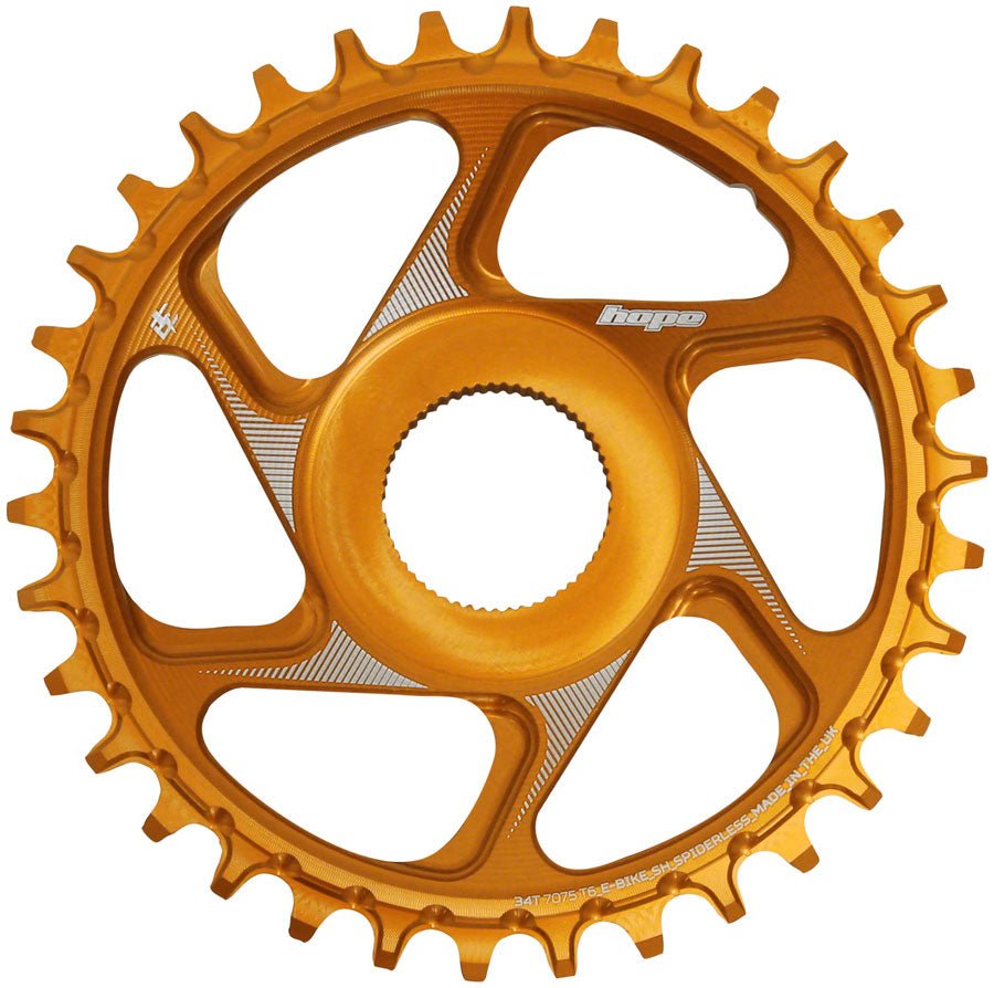 Hope Shimano eBike Chainring - 34t Orange - The Lost Co. - Hope - CR4394 - 5056033499620 - -