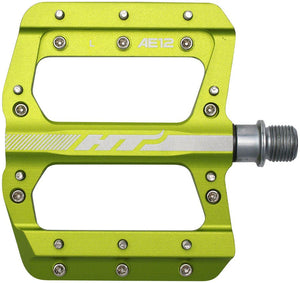 HT Components AE12 Pedals - Platform Aluminum 9/16" Apple Green - The Lost Co. - HT Components - PD1452 - 4711126204574 - -