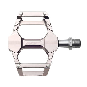 HT Components AR06 Cheetah Platform Pedals Body: Aluminum Spindle: Cr-Mo 9/16 Grey Pair - The Lost Co. - HT Components - H451008-02 - 4715872487779 - -
