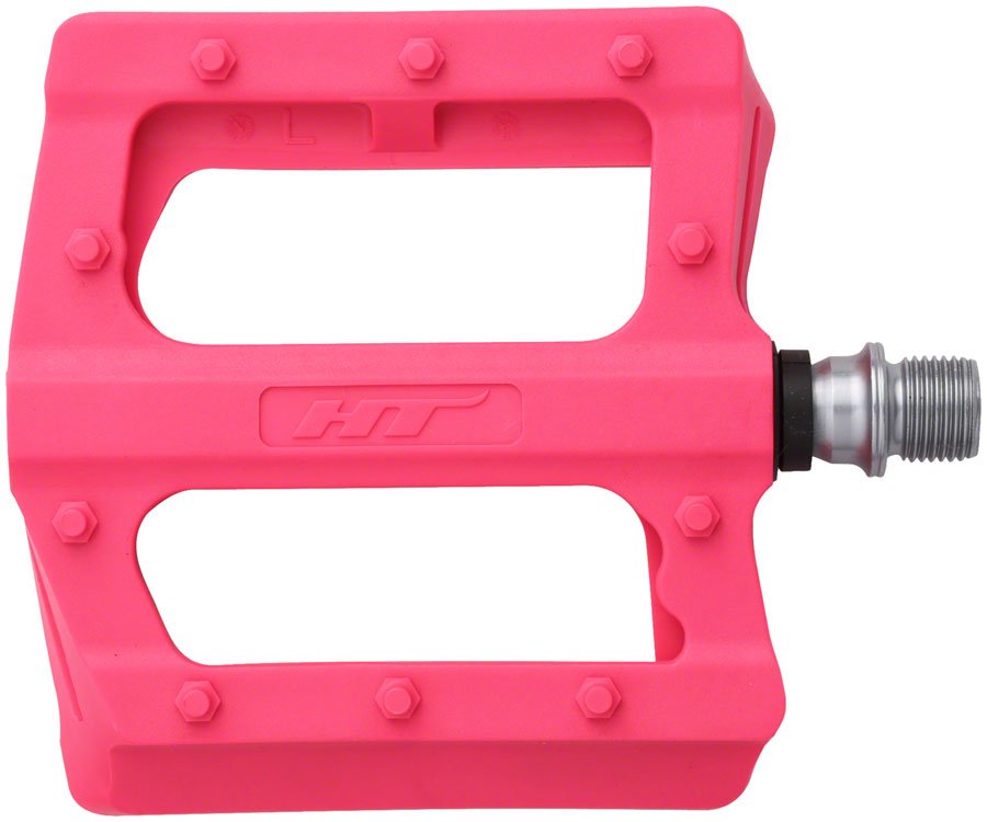 HT Components PA12 Pedals - Platform Composite 9/16" Neon Pink - The Lost Co. - HT Components - PD1474 - 4711126201818 - -